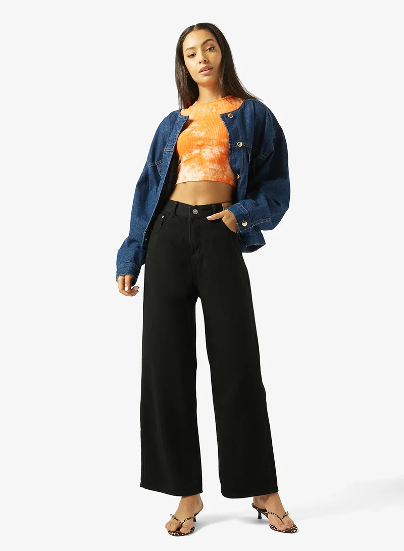 Ginger High Rise Straight Fit Jeans